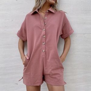 YLLW THE LABEL NWT Chelsea Softcollar Romper